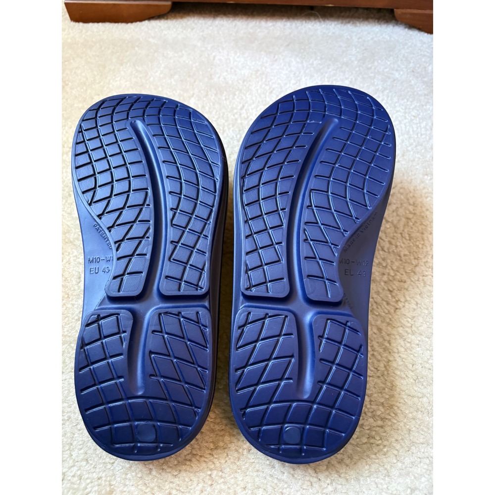 OOFOS OOriginal Recovery Sandals Blue Unisex Thong Flip Flops 1000 W12 M10 NWT - Picture 6 of 12